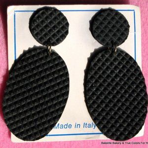 Vintage Statement Earrings Gothic Italy Art Deco